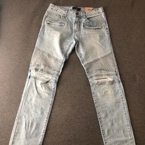 F21 men’s moto jeans
